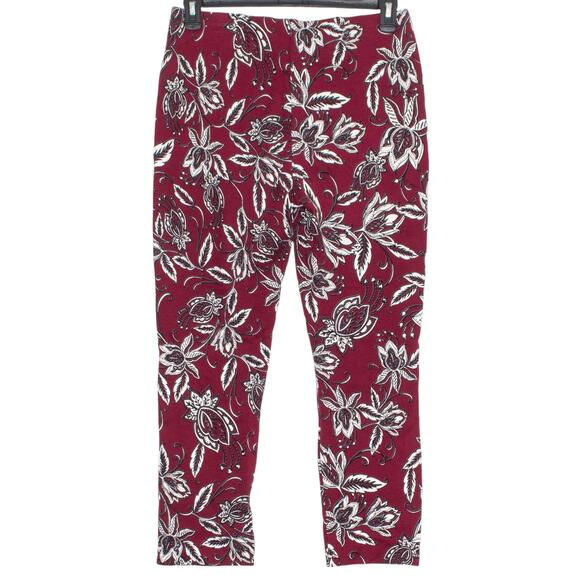 Chicos Pants Slimming Juliet Floral Ankle Pull On Boho Retro Coastal 1 Medium 8 - Picture 5 of 5